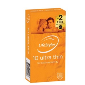 Lifestyles Condoms Ultra Thin 10 Pack and 2 Free Skyn® Condoms