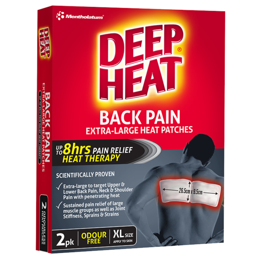 Deep Heat Back Pain Extra-Large Heat Patches 2 Pack