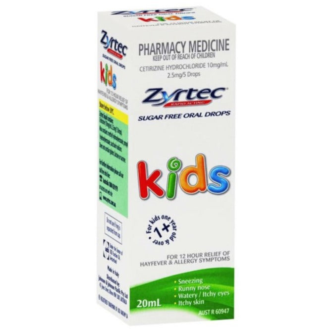 Zyrtec过敏和花粉症儿童口服滴剂20毫升