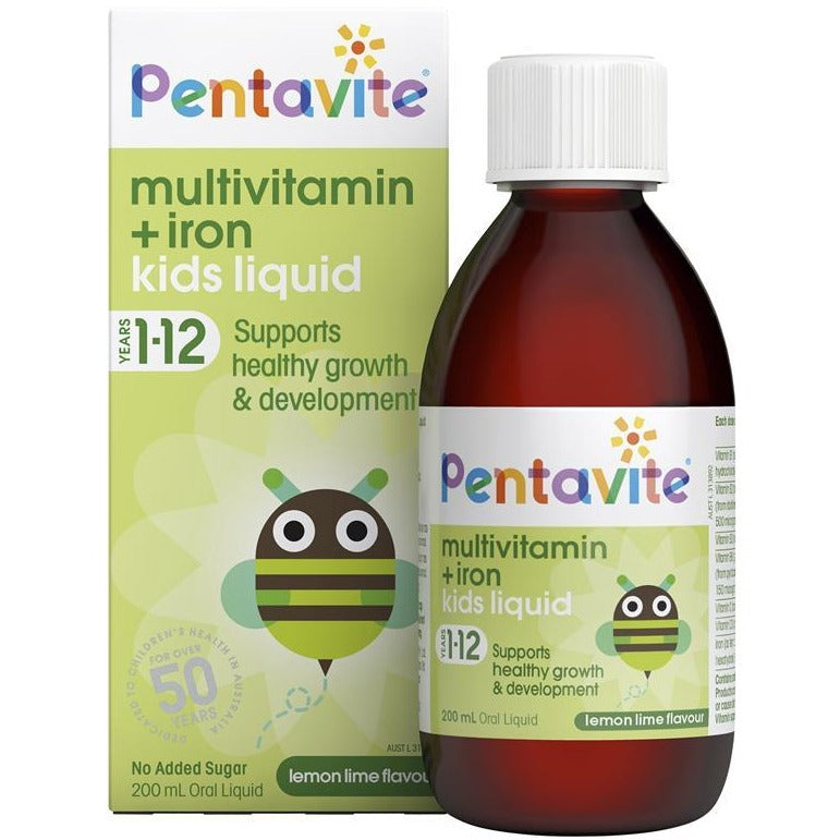Pentavite Multivitamins with Iron Kids Oral Liquid 200ml