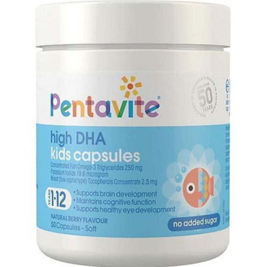 Pentavite High DHA Kids 50 Capsules