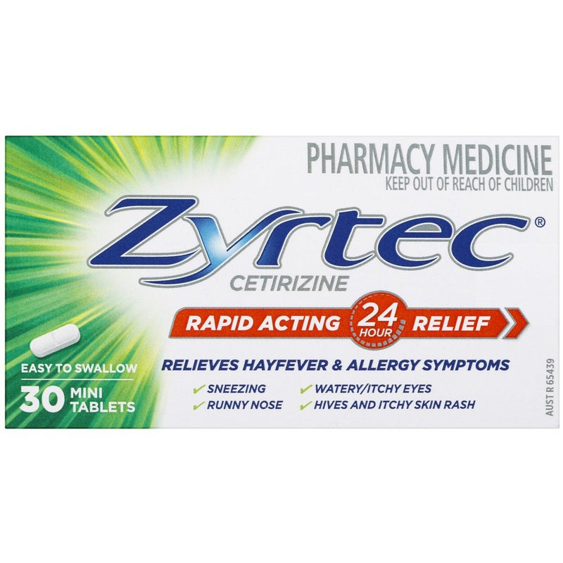 Zyrtec Allergy & Hayfever Antihistamine Tablets 30 Pack