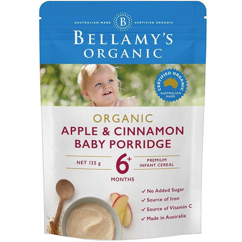Bellamy's Organic Apple Cinnamon Baby Porridge 125 gram