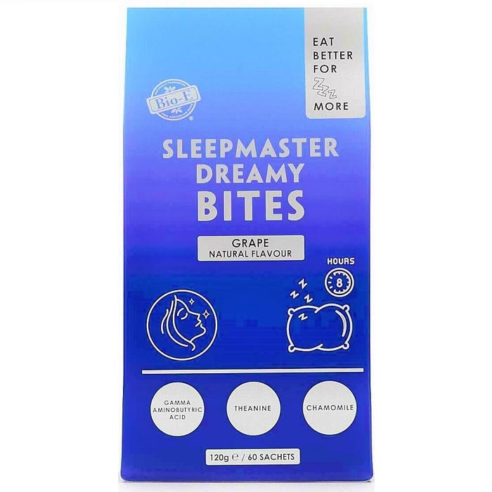 Bio-E Sleepmaster Dreamy Bites Grape Flavour 120g (Sachets X 60)