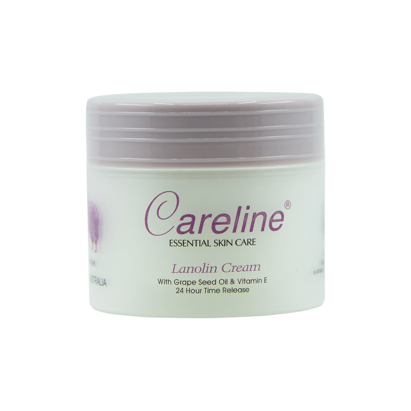 Careline羊毛脂绵羊油霜含葡萄籽油和维生素E 100毫升