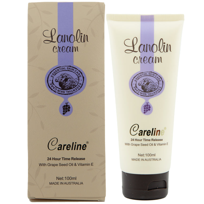Careline Lanolin Cream with Grape Seed Oil và Vitamin E Tube 100mL