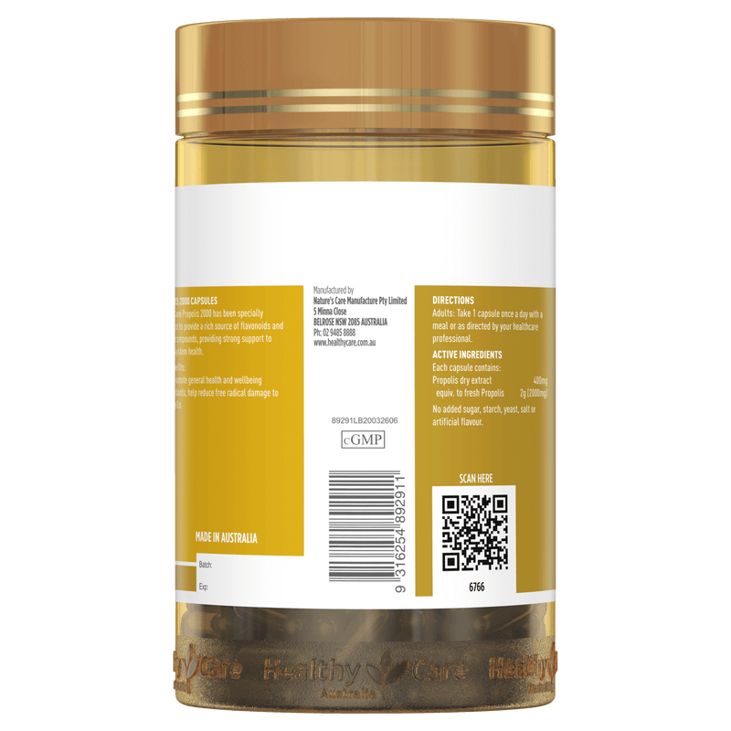 Viên nang Healthy Care Propolis 2000mg 200 viên