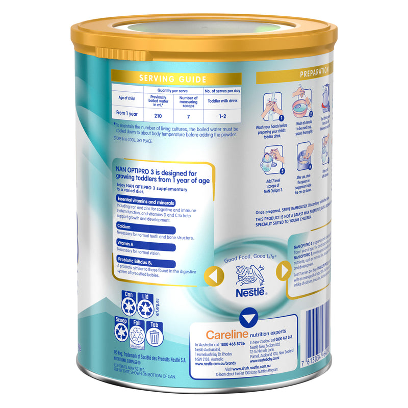 Nestle NAN Optipro 3 Toddler 1+ Years Sữa Công thức 800g