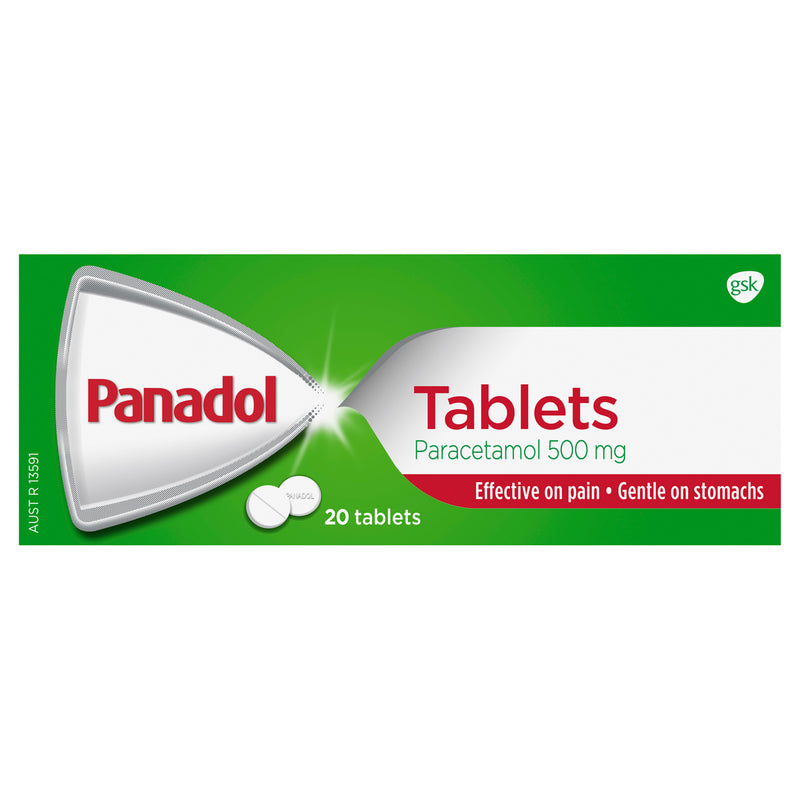 Panadol Paracetamol Pain Relief Tablets 500mg 20 Tablets