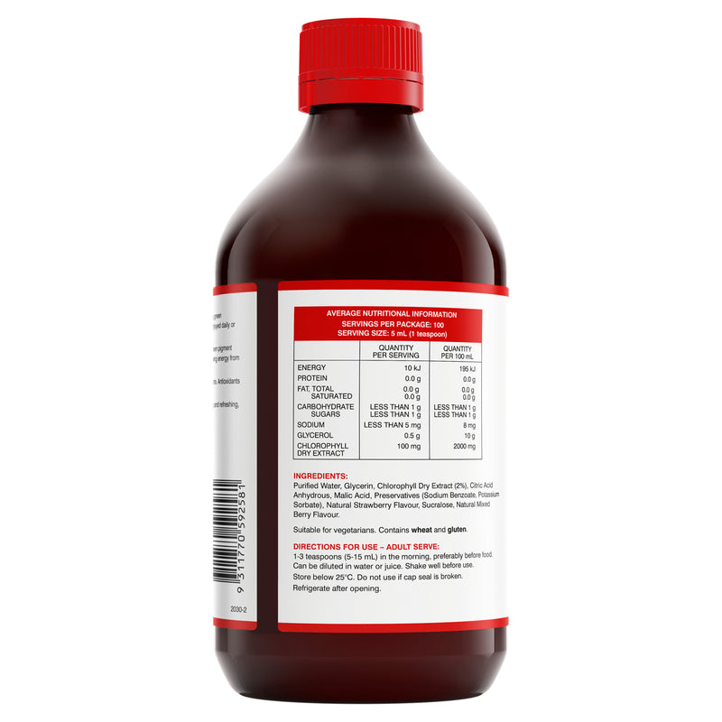 Swisse Chlorophyll Mixed Berry Flavour Superfood Liquid 500ml
