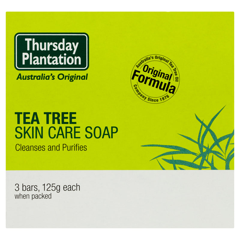 Thursday Plantation Tea Tree Skin Care Soap Bars 3 x 125g