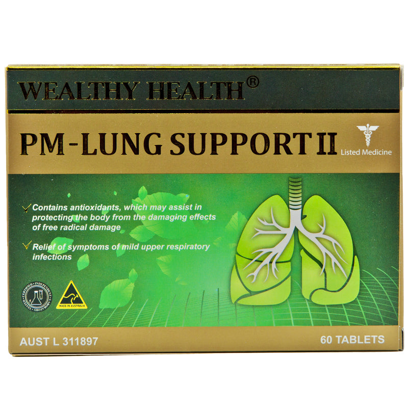 Wealthy Health PM- Lung Support 60 Tablets