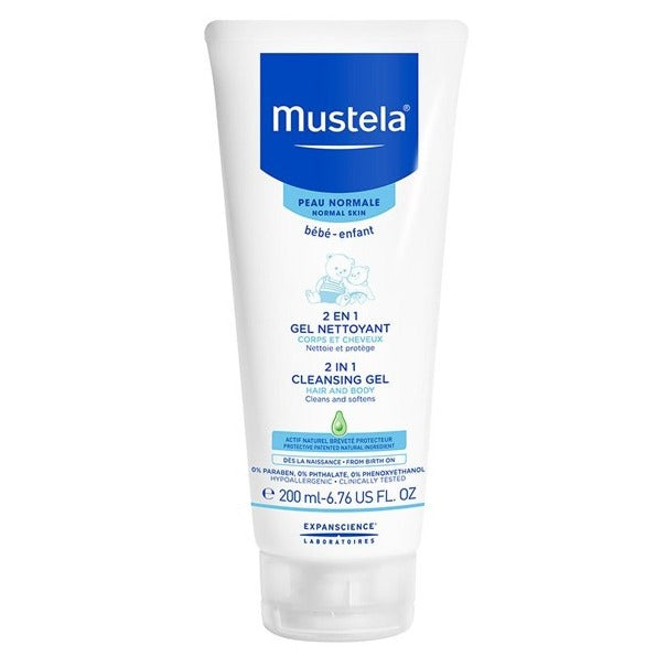 Gel làm sạch tóc & cơ thể Mustela 2 trong 1 200ml