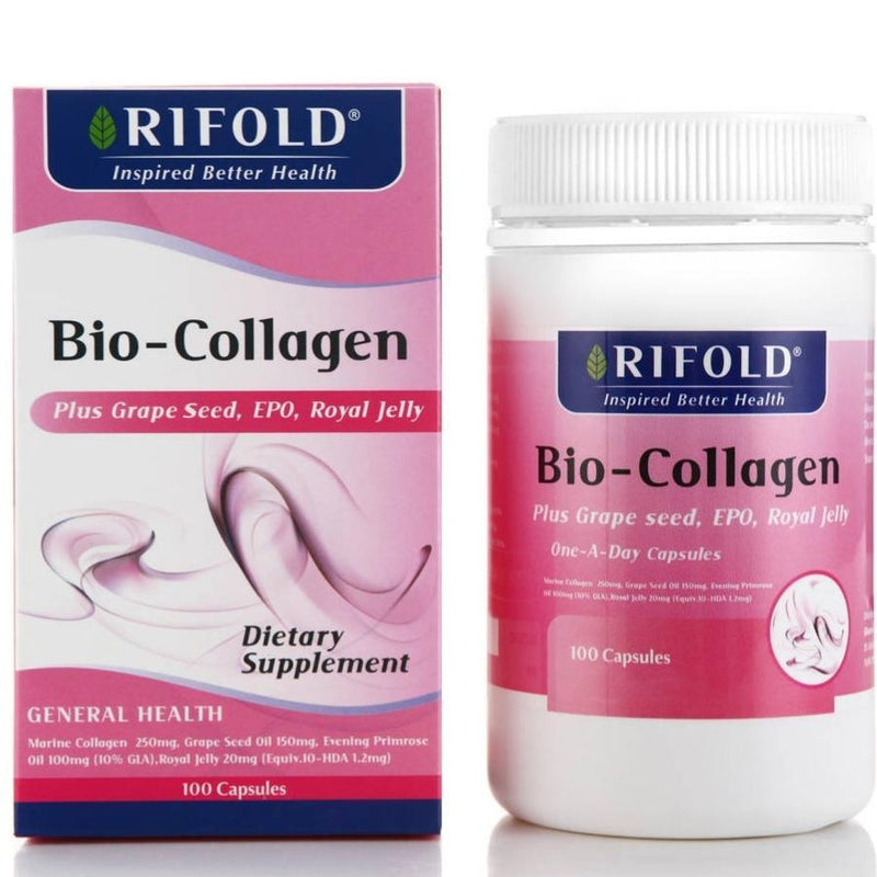 Rifold Bio-Collagen + Grape Seed, Epo & Royal Jelly 100 Capsules