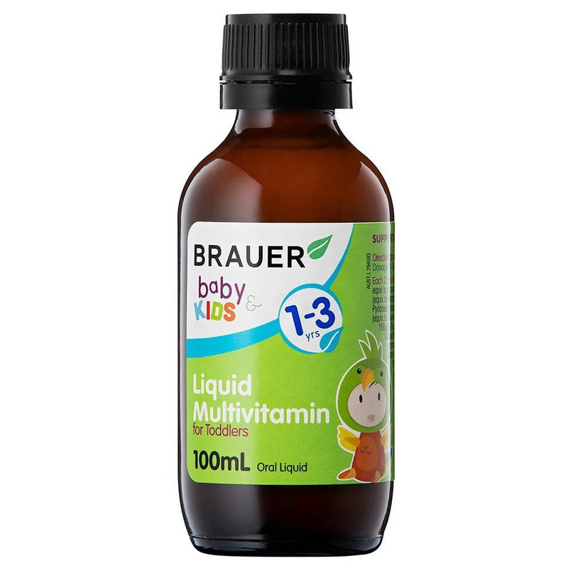 Brauer Baby & Kids Liquid Multivitamin cho trẻ mới biết đi 100mL