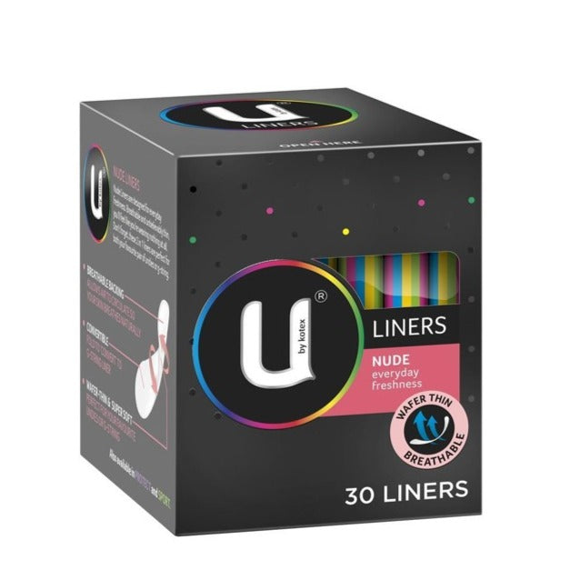 U by Kotex Nude Liners White Liners Pack of 30