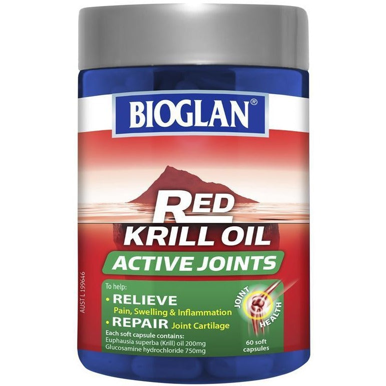 Bioglan Red Krill Oil Active Joints 60 Soft Capsules Better Value