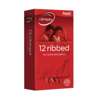 LifeStyles Condoms Ribbed 12 Pack