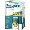 Nasonex Allergy Non-Drowsy 24 Hour Nasal Spray Twin Pack 2 x 140 Sprays