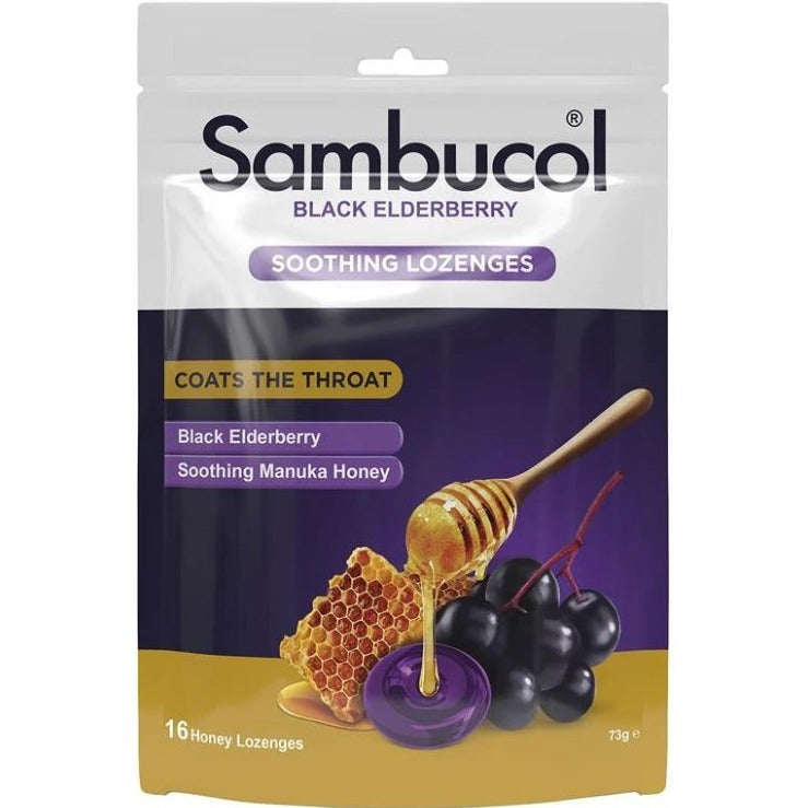 Sambucol舒缓润喉麦卢卡蜂蜜16片